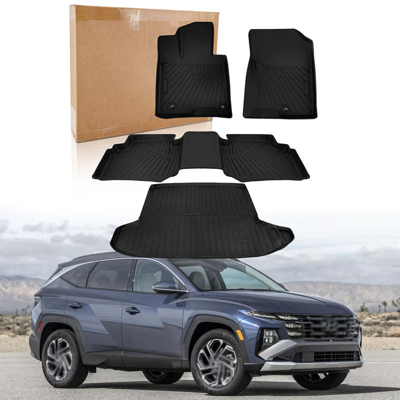 Car Floor Mats Trunk Cargo Liner Accessories Full Set for Hyundai Tucson 22-25