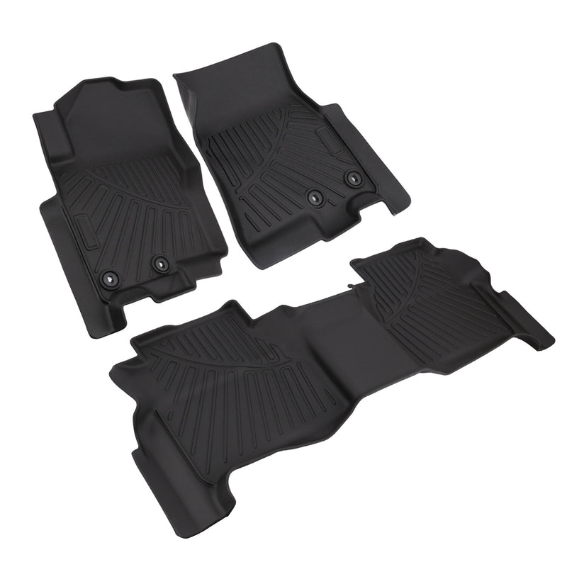 All Weather 3D TPE Floor Mats Liners for Nissan Frontier Crew Cab 2022-2024