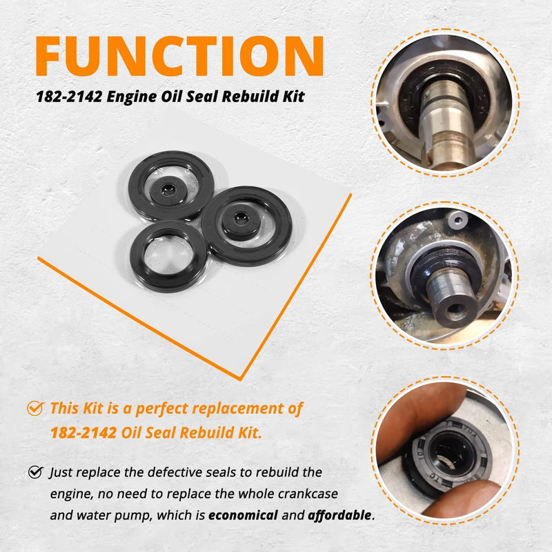 182-2142 Engine Oil Seal Rebuild Kit 400 400L for Polaris Sport 82114 822124