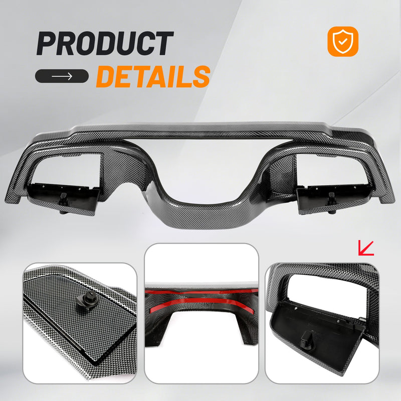 Carbon Fiber Style Dash Dashboard Cover W/Locking for Yamaha Drive G29 2007-2016