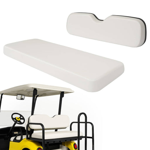 DURAFORCE White Seat Bottom Backrest Cushion for EZGO RXV TXT ST Sport Valor