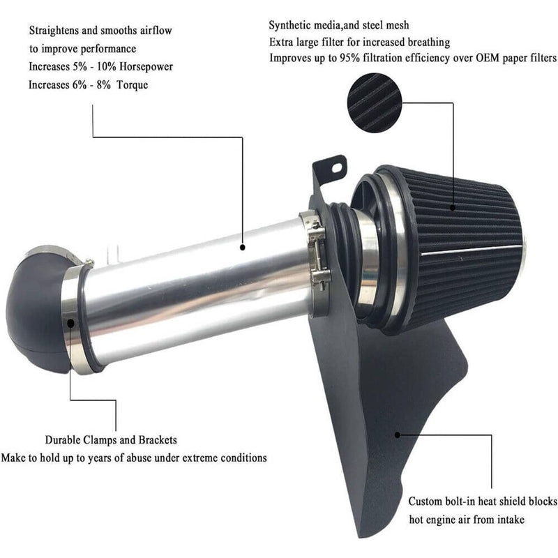 Cold Air Intake Kit Heat Shield for Dodge Chrysler HEMI 5.7L 6.1L V8