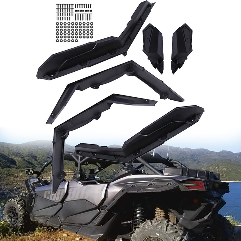 Front Rear Extended Fender Flares for Can Am Maverick X3 MAX RR Turbo 2017-up