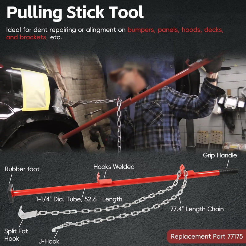 77175 Pulling Stick Tool for Car Repair Auto Body Puller Alignment Bar 52" Long