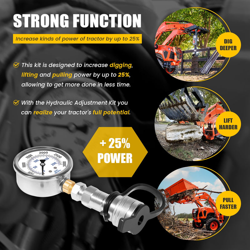 KUBOTA HST Boost Kit W/Gauge Hydraulic Shims Fit for KUBOTA MX