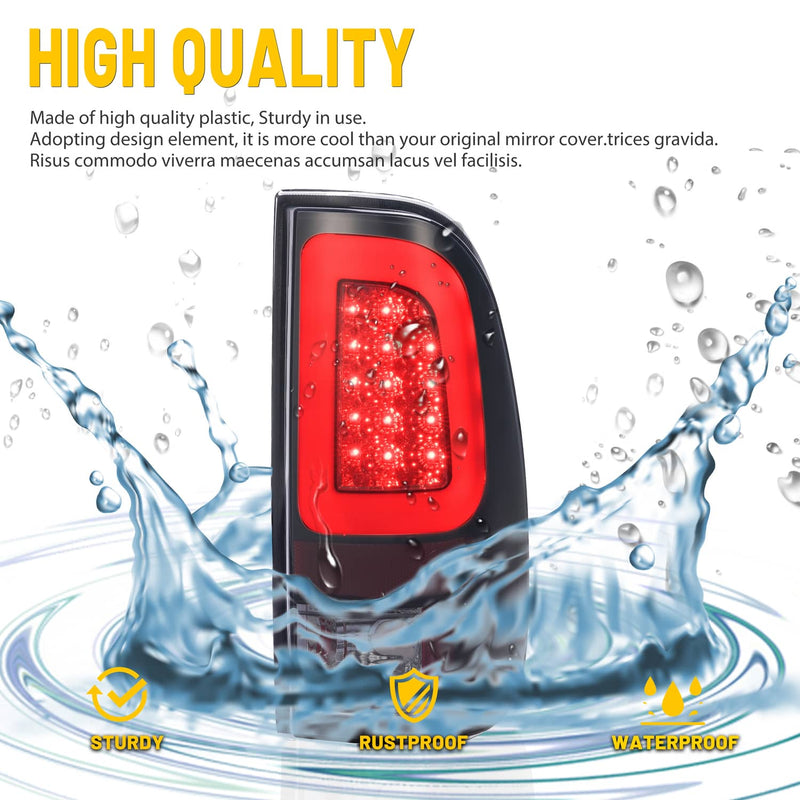 DURAFORCE Black Smoke LED Tube Tail Light Brake Lamp for Ford F150 97-03 F250 F350 99-07