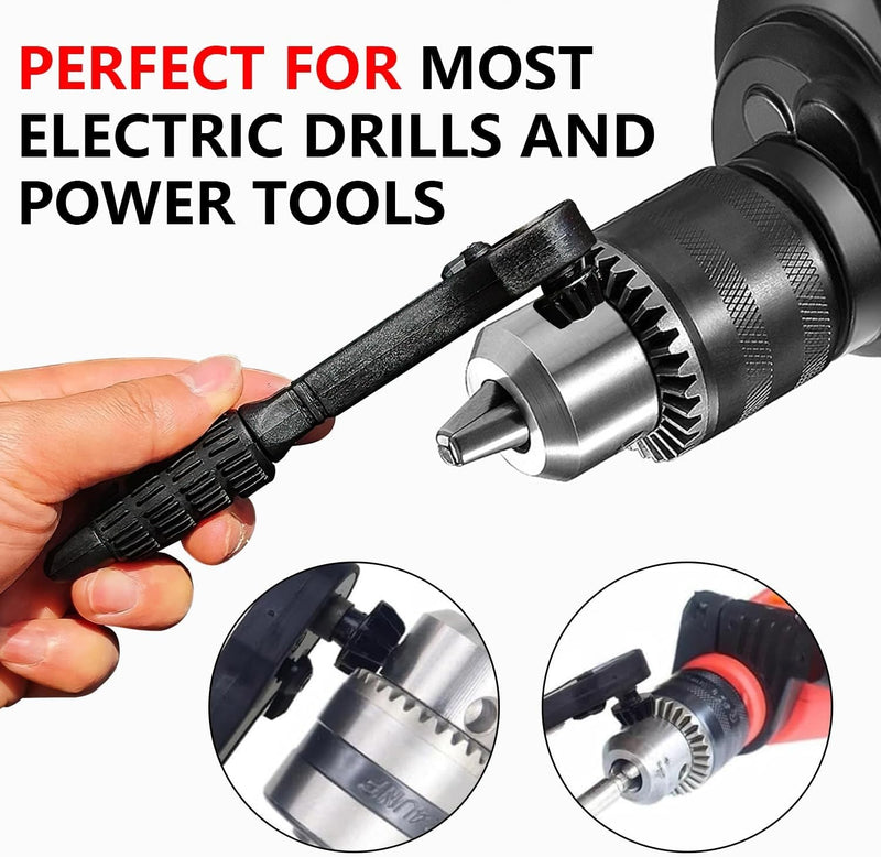 2-in-1 Ratchet Spanner Drill Chuck Key Wrench Universal Chuck Key Replacement