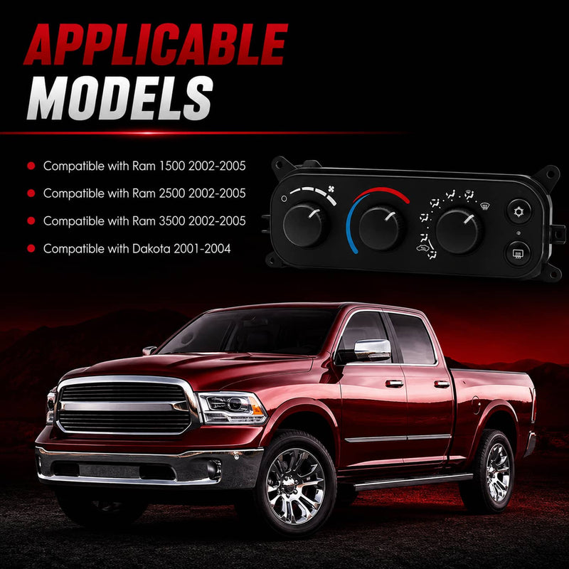 A/C Heater Climate Control Module for Dodge Ram 1500 2500 3500 02-05 599-212
