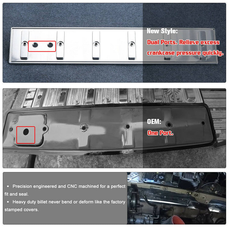 Billet Tappet Cover Kit for Cummins 5.9L 12/24v Dodge Ram 1500 2500 3500
