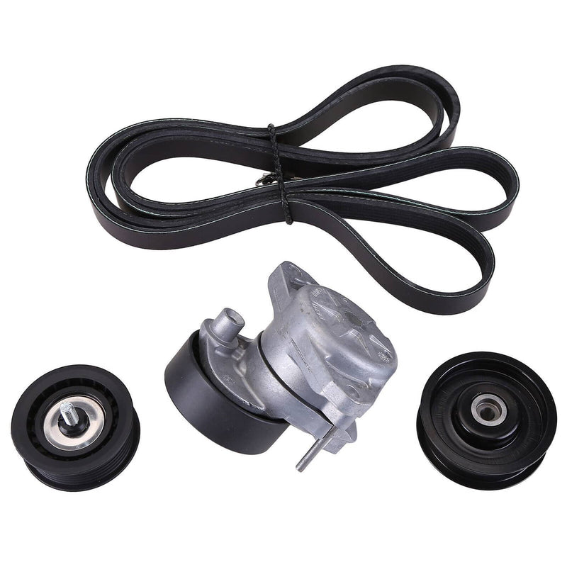 Engine Drive Belt Tensioner Idler Pulley Serpentine Belt Kit for Mercedes-Benz