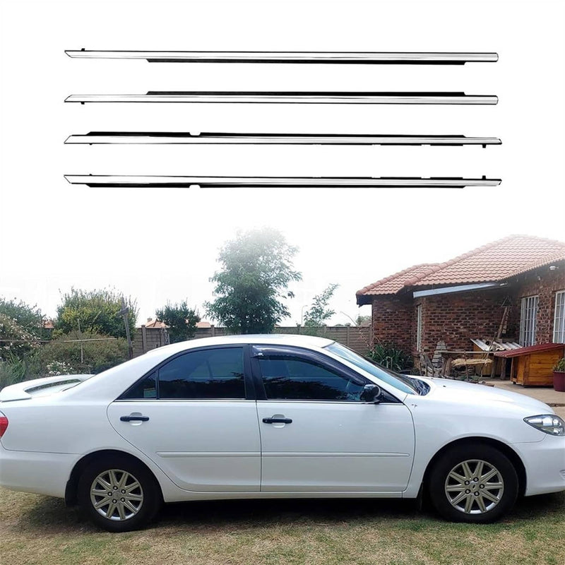 4Pcs Window Molding Trim Weather Strip Seal Strip for Toyota Camry 2002-2006