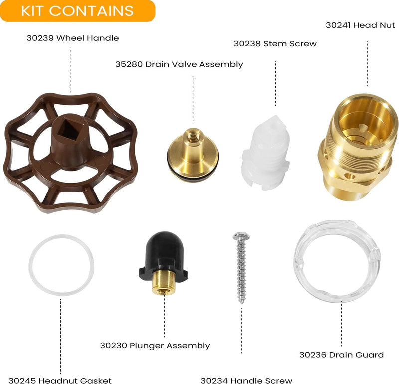RK-25 Model 25 Repair Kit for Woodford Wall Faucet Models 20 25 27