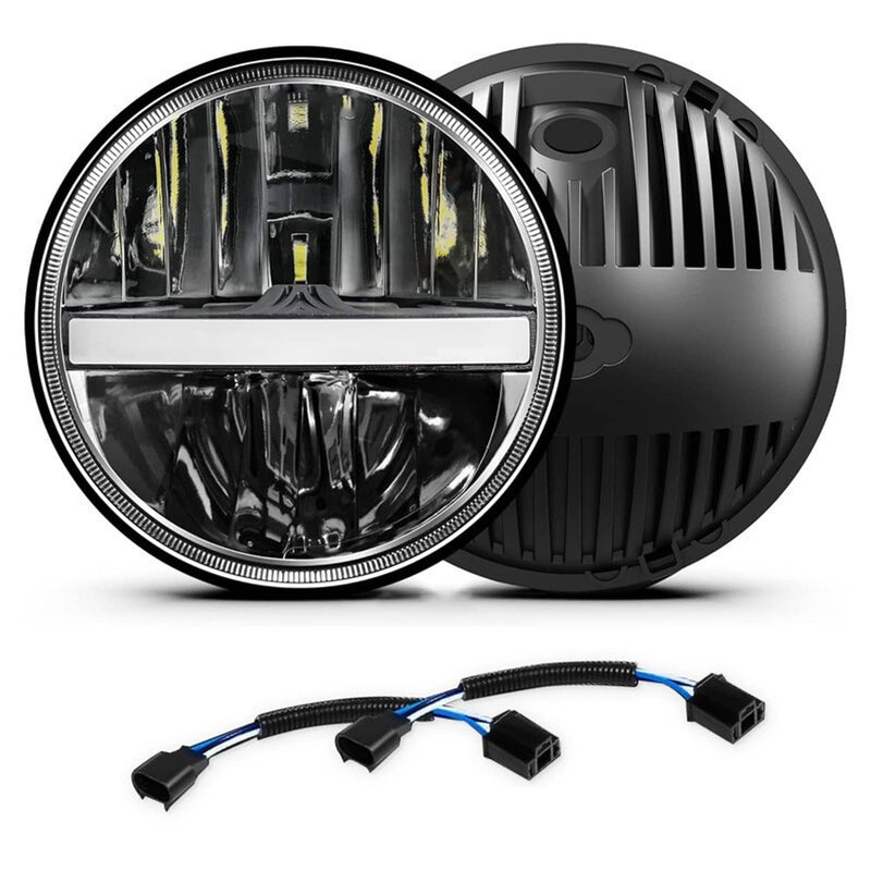 2Pcs 7" Round Halo LED Headlights DRL Turn for Chevrolet Bel Air