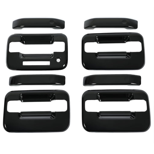 DURAFORCE Black Painted Door Handle Covers with Keypad for Ford F150 Crew Cab 2004-2014