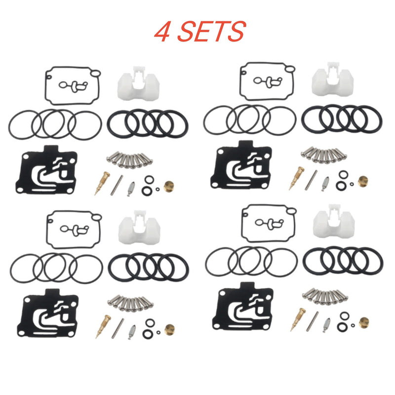 Carburetor Carb Rebuild Repair Kit for Yamaha F50 T50 4 Stroke 2001-2004 4 Set