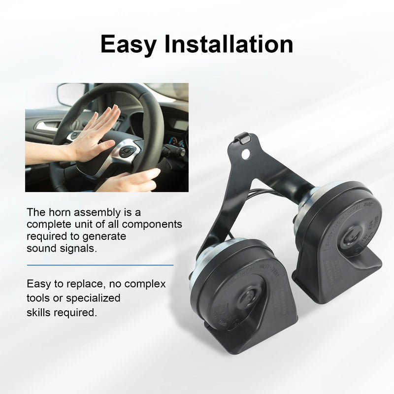 FL3Z-13832-B Snail Horn High Low Dual Pitch Assembly for Ford F-150 2015-2022