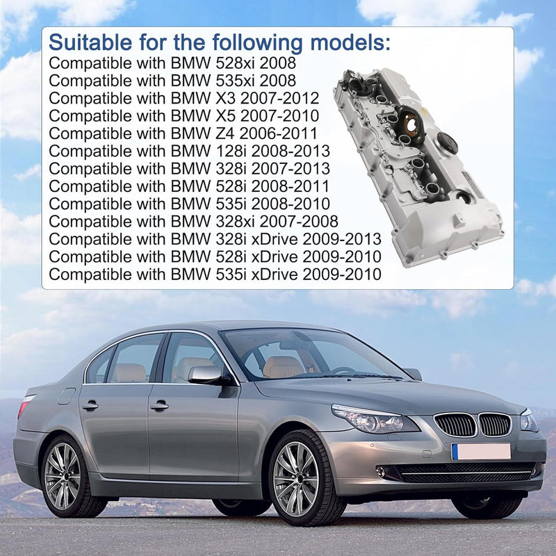 Aluminum Valve Cover Upgrade for BMW N52 E70 E82 E90 328i 528i 128i X3 X5 Z4