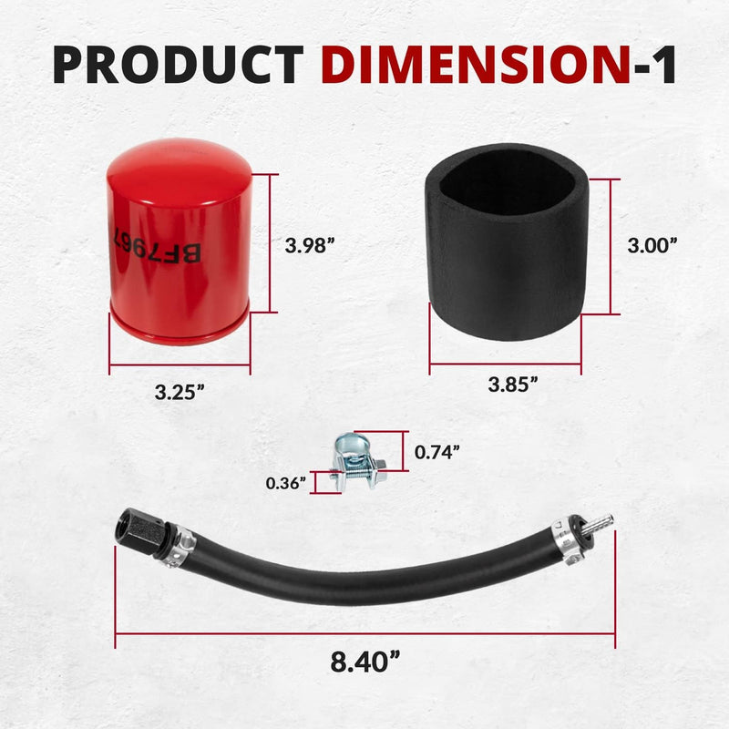 121003 Fuel Filter Conversion Kit for Ford 2011+ 6.7L Powerstroke