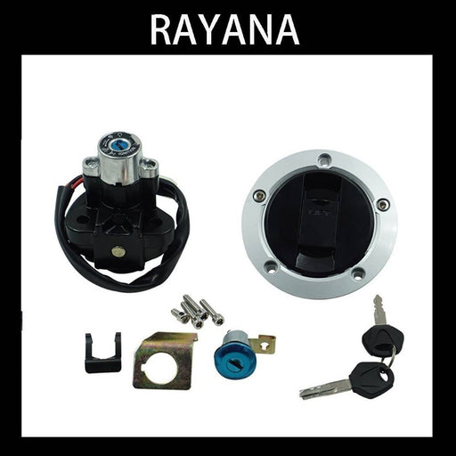 DURAFORCE Ignition Switch Fuel Gas Cap Seat Lock Key Set for Suzuki GSXR750 GSXR600 2004-2