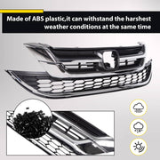 DURAFORCE Front Bumper Upper & Lower Grille ABS Chrome for Honda CRV CR-V 2010 2011