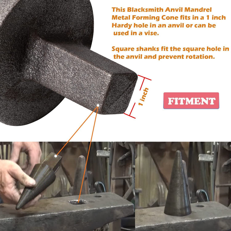 Blacksmith Anvil Mandrel Metal Forming Cone 1 Inch Hardy Steel