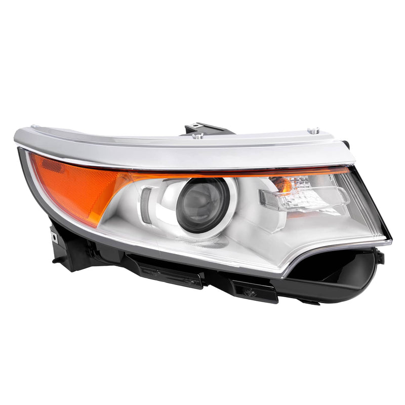 DURAFORCE Headlight Right Side Halogen Projector 5 Pins For Ford Edge 2011 2012 2013 2014