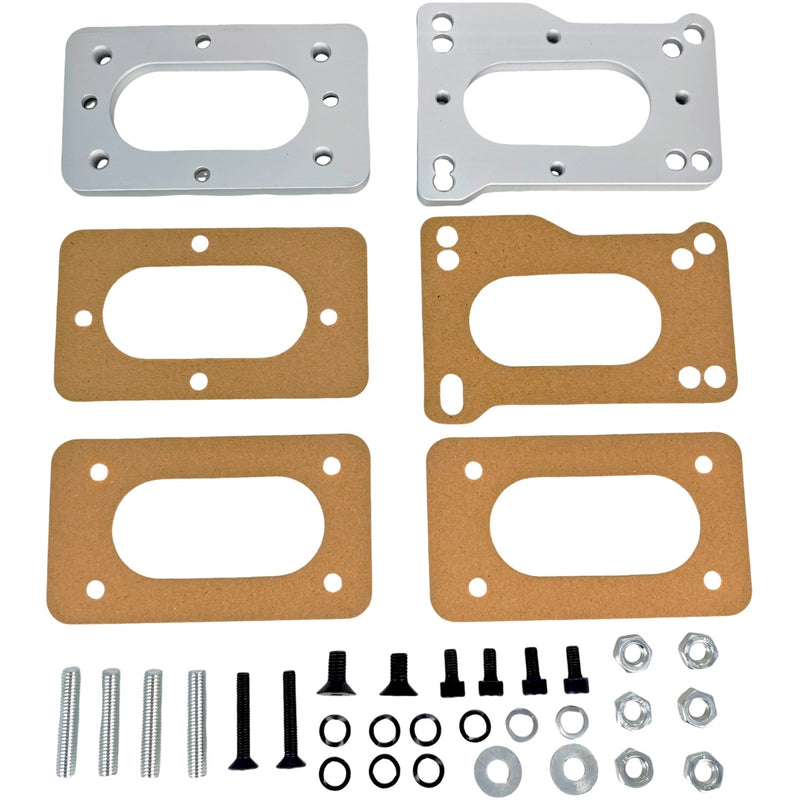 99004.222 Carburetor Adapter Kit Aluminum Intake Manifold Spacer & Gasket Set