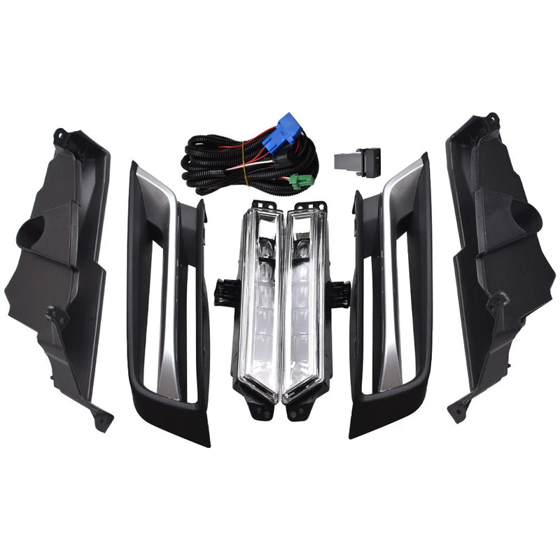 DURAFORCE LED Fog Lights Lamps Set W/DRL Left & Right for Honda HR-V HRV 2022 2023 2024