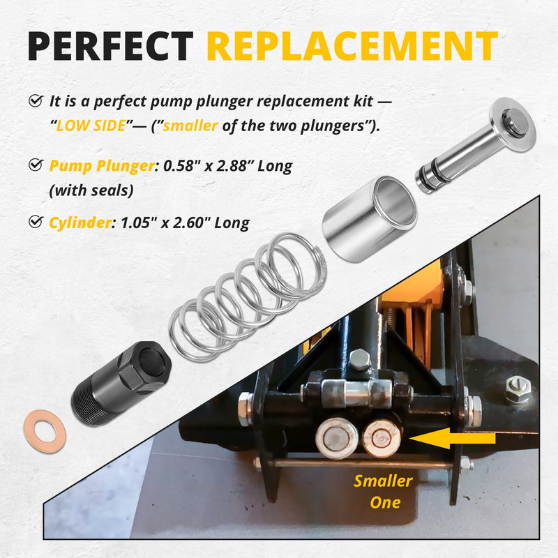 Replacement Pump Piston for Harbor Freight Costco Arcan Matco 3 & 3 1/4 t Jack