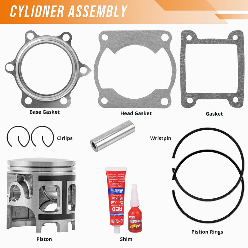 Top End Kit 1988-2006 Fit for Yamaha Blaster 200 YFS200 Cylinder Piston Gasket
