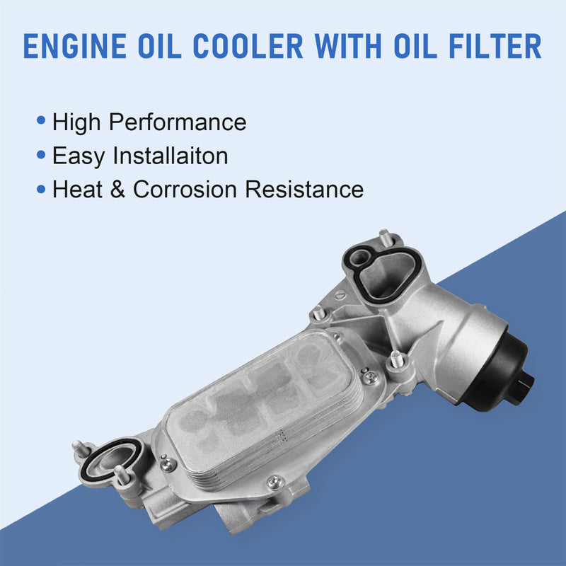 93186324 Engine Oil Cooler with Filter for Chevy Cruze Sonic 1.8L