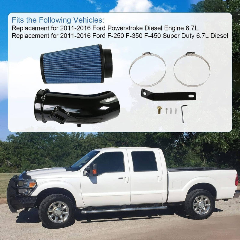 Cold Air Intake Kit for Ford F250 Powerstroke Diesel 6.7L 4 inch Oiled