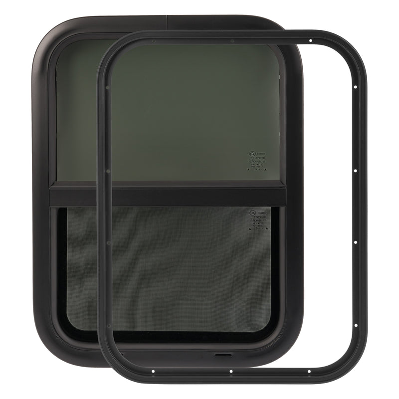 RV Window 18x24 Vertical Slider with Screen for Camper Trailer Universal