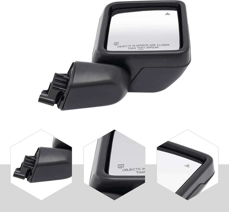Rear Mirror with Blind Spot Left and Right Side for 2018-2025 Jeep Wrangler Glad