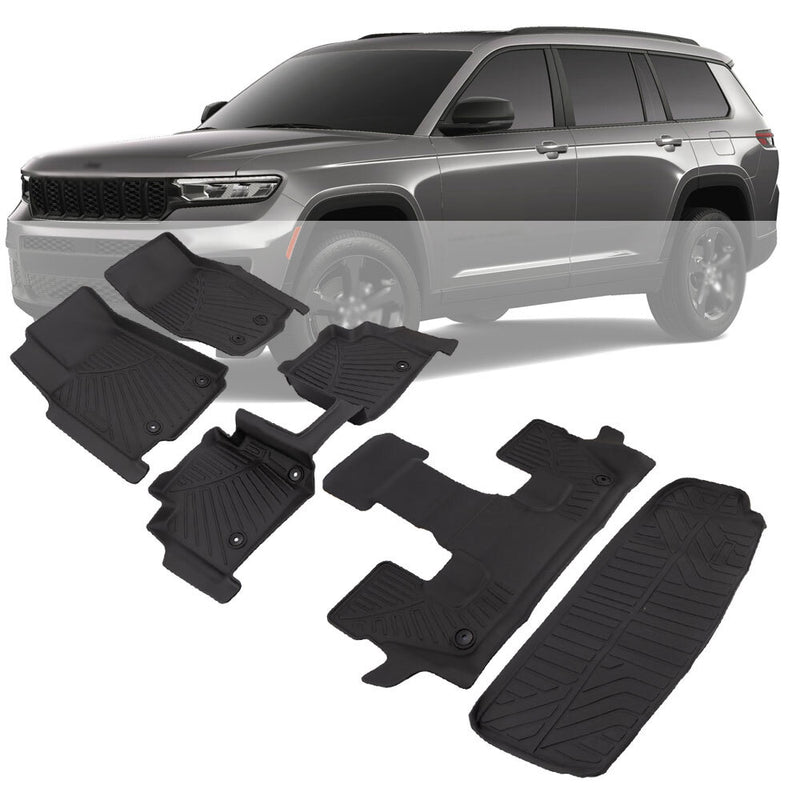 All Weather Floor Mats 3 Row & Cargo Liners for Jeep Grand Cherokee L 2021-2025