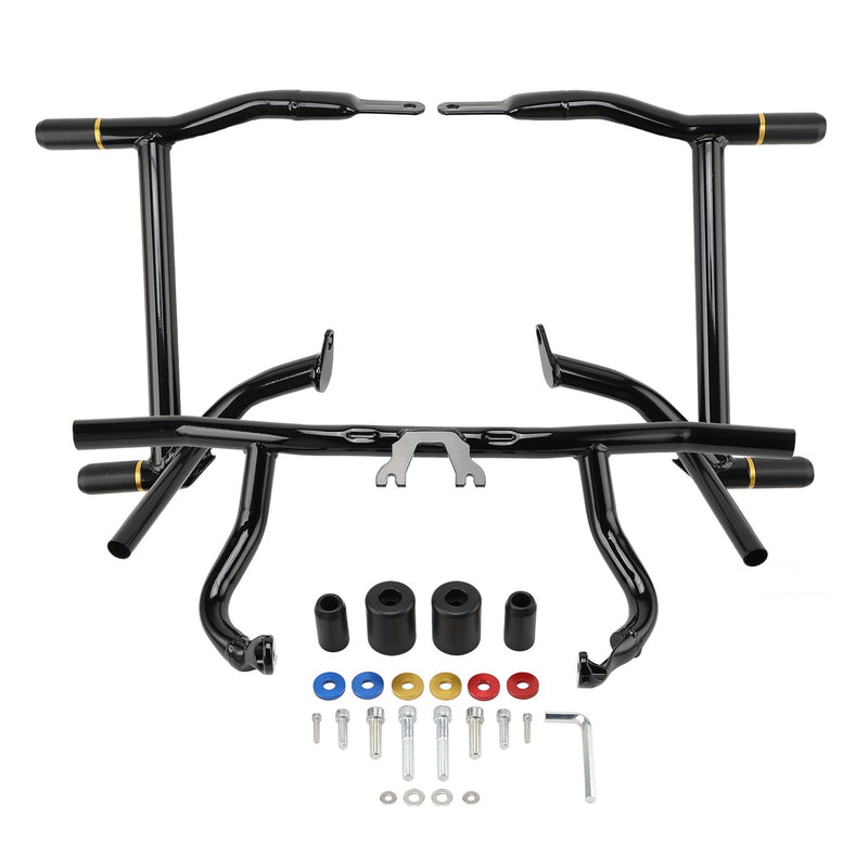 Steel Front Rear Crash Bar Guard for Harley Touring Road King Glide 14+