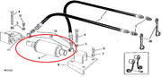 DURAFORCE Angle Hydraulic Cylinder Ram for John Deere 54 56 Front Mount Snow Blade Plow