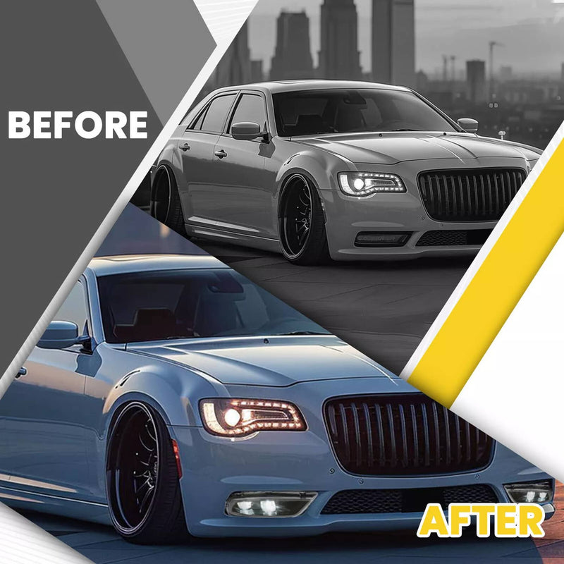 DURAFORCE LED Fog Lights for Chrysler 300 2015-2024 Front Driver Passenger Side Black