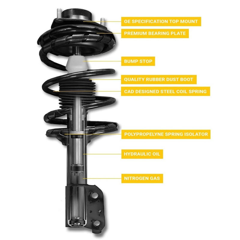 4 Pieces Complete Shocks Struts Front Rear for Honda Accord 2008-2012 2.4L 3.5L