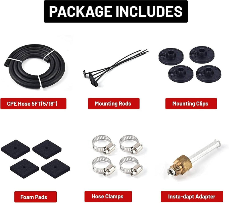 Universal 6 Row Aluminum Remote Transmission Oil Cooler Radiator Converter Kit