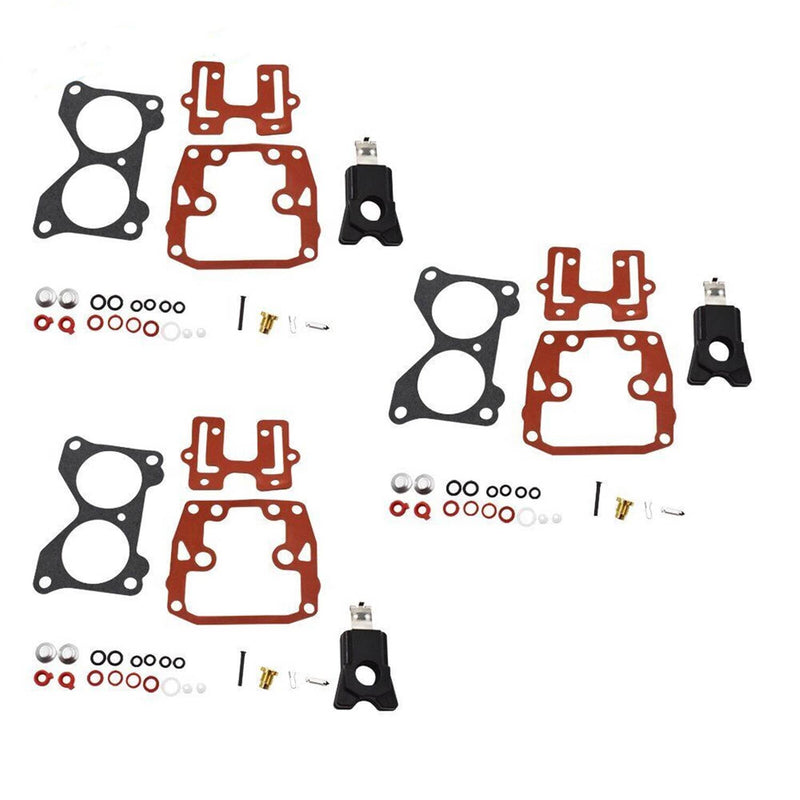 DURAFORCE 439076 398526 Carburetor Repair Kit Assembly for OMC BRP Johnson Evinrude 3 Pcs
