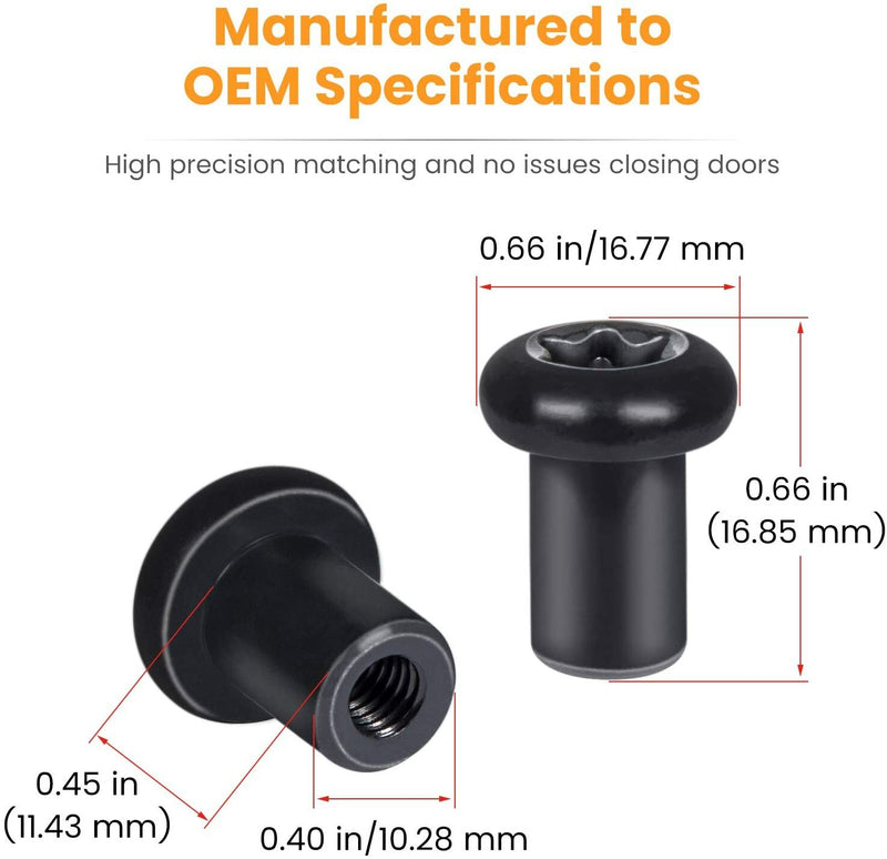 Door Hinge Nuts for Jeep Wrangler JK JL Sports Sahara Freedom Rubicon 2007-2020