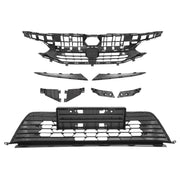 DURAFORCE Front Bumper Upper Lower Grille Eyelid Molding Set for Honda Civic 2022-2024