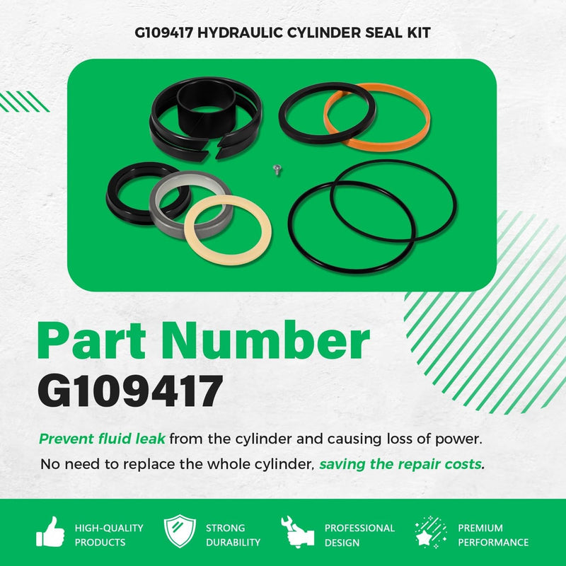 G109417 Hydraulic Cylinder Seal Kit for Case Rod 1.75" Bore 3.25" Equipment