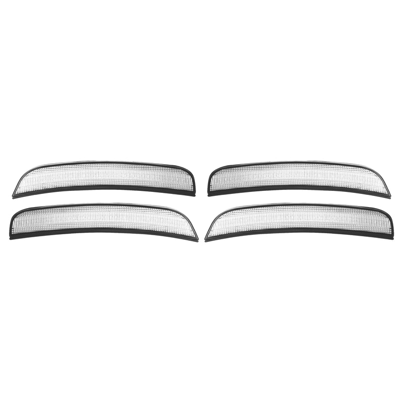 Clear LED Front & Rear Side Marker Lights for Chrysler 300 2015-2023 4 Pieces