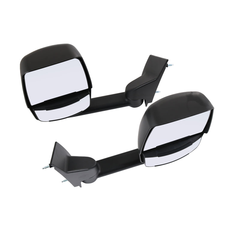 LH RH Pair Manual Tow Mirrors for Chevy Express Savana Van Smooth