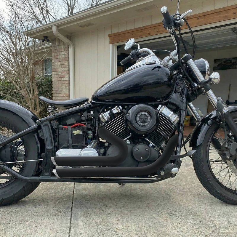 Dragstar 650 Exhaust Muffler Pipe w/ Silencer for Yamaha V Star XVS650 Custom