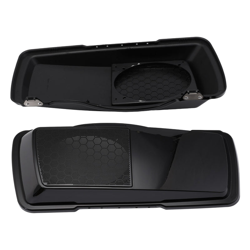 Vivid Black Hard Saddlebag Speaker Cover for Harley Touring Models 1993-2013