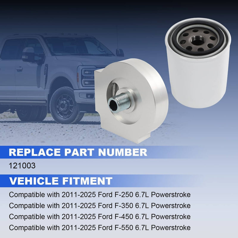 121003 Upper Fuel Filter Conversion Kit for Ford 6.7L Powerstroke 2011-2025
