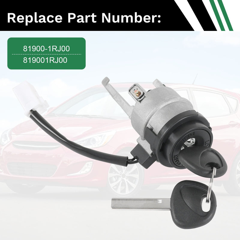 81900-1RJ00 Ignition Lock Cylinder for Hyundai Accent 2012-2017 Keys